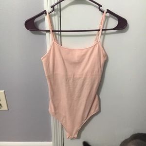 Pink tank top bodysuit